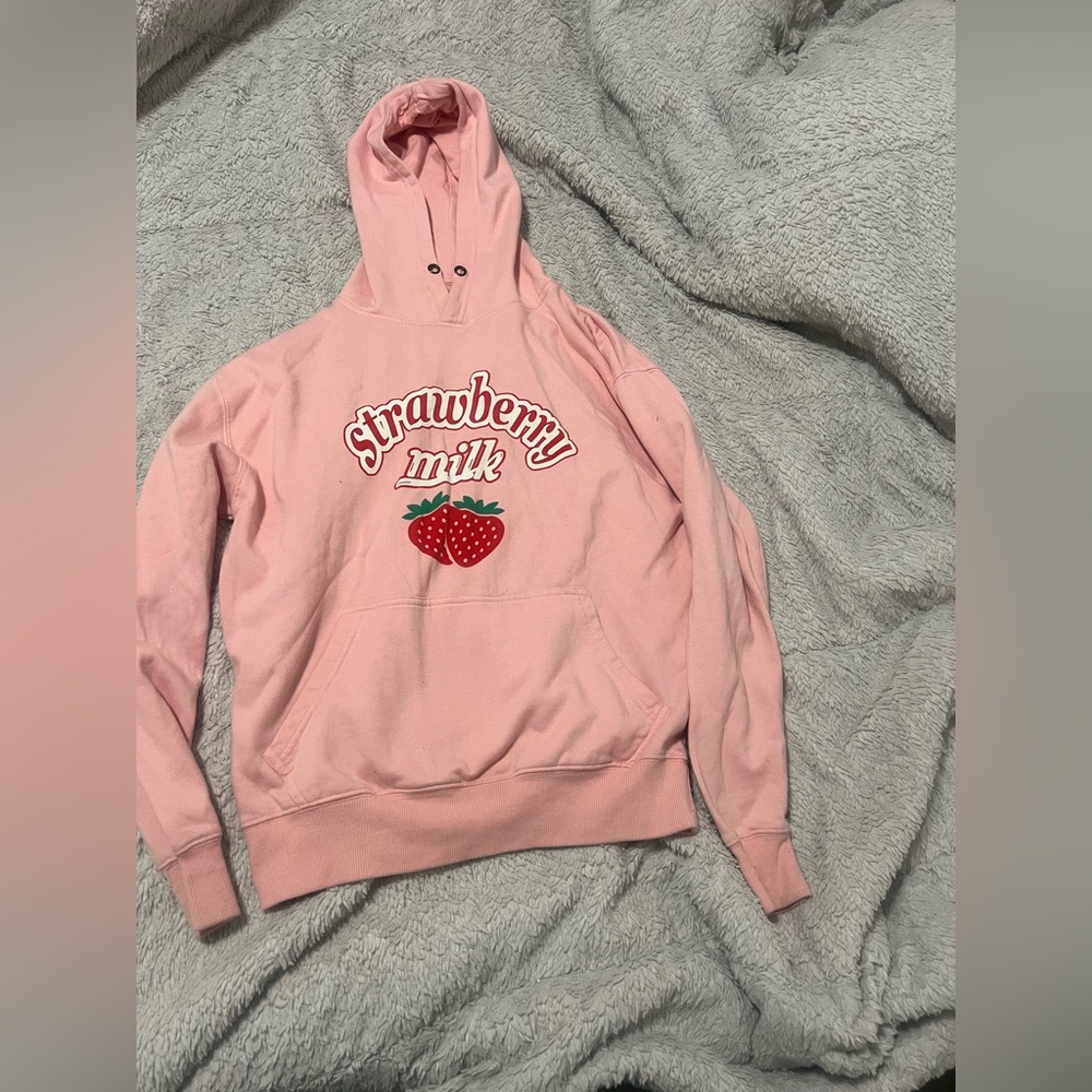 Pink Strawberry Milk Hoodie